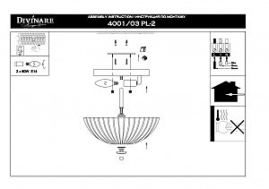Светильник потолочный Divinare Lianto 4001/03 PL-2