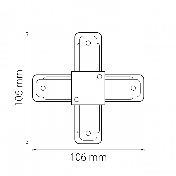 Соединитель X-образный однофазный Lightstar Barra 502149