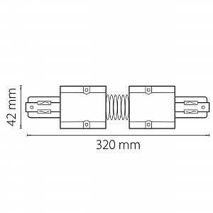 Соединитель регулируемый гибкий трехфазный Lightstar Barra 504159