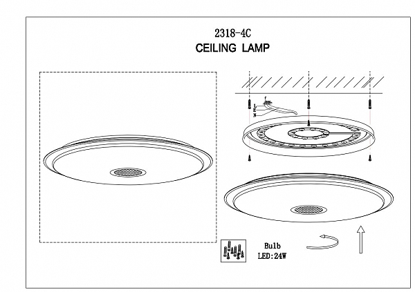 Потолочный светодиодный светильник F-Promo Galaxia 2318-4C