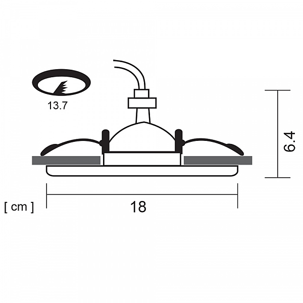 Встраиваемый светильник Arte Lamp Apus A6664PL-1BK