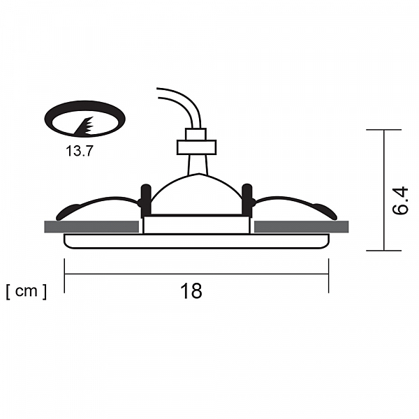 Встраиваемый светильник Arte Lamp Apus A6664PL-1WH