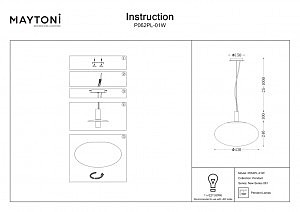 Светильник подвесной Maytoni Perlas P062PL-01W