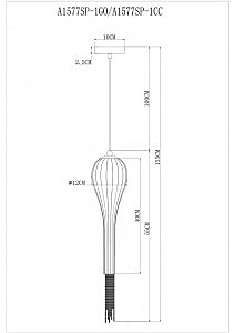 Светильник подвесной Arte Lamp Waterfall A1577SP-1GO