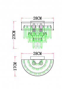 Настенное бра Arte Lamp Diadem A1002AP-2CC