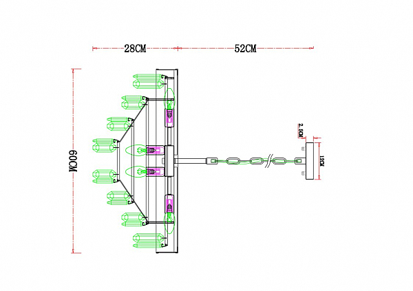 Подвесная люстра Arte Lamp Diadem A1002LM-8CC