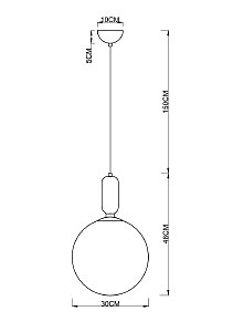 Светильник подвесной Arte Lamp Bolla-Sola A3330SP-1PB