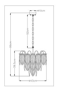 Подвесная люстра Arte Lamp Evie A4052LM-6SG