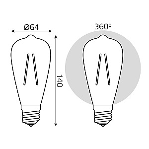 Светодиодная лампа Gauss Vintage 157802210