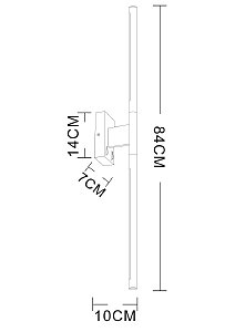 Настенный светильник Arte Lamp Lines A2029AP-1CC