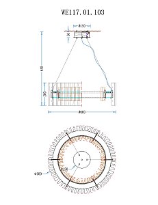 Подвесная люстра Wertmark Patricia WE117.01.103