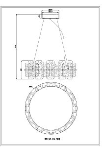 Подвесная люстра Wertmark Nelly WE158.24.303