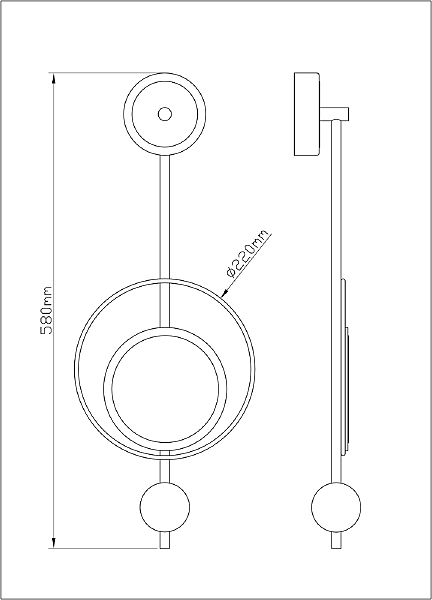 Настенный светильник Arte Lamp Polaris A2604AP-7BK