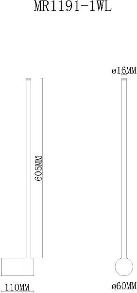 Настенный светильник MyFar Sunn MR1191-1WL