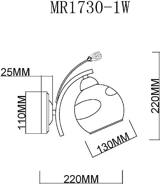 Настенное бра MyFar Stella MR1730-1W
