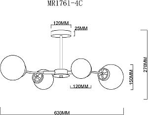 Потолочная люстра MyFar Easy MR1761-4C