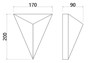 Настенный светильник Arte Lamp Trapeze A2033AP-1PB