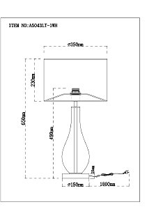 Настольная лампа Arte Lamp Naos A5043LT-1WH