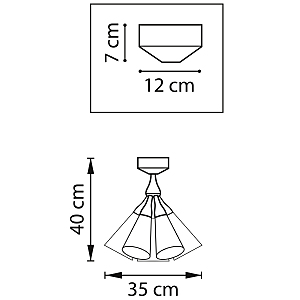 Потолочная люстра Lightstar Cone 757070