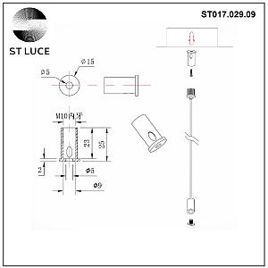 Комплект подвесов для ST017.129.09 ST Luce Светодиодные Ленты ST017.029.09