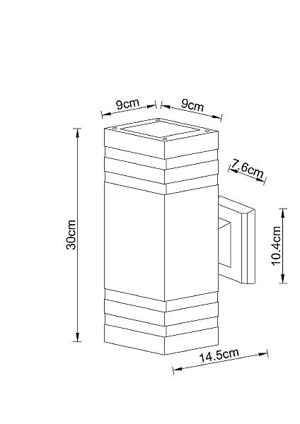 Уличный настенный светильник Arte Lamp Heather A4413AL-2BK