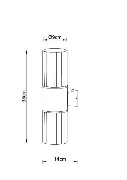 Уличный настенный светильник Arte Lamp Seginus A6515AL-2BK