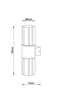 Уличный настенный светильник Arte Lamp Seginus A6515AL-2BK