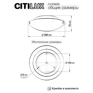 Настенно потолочный светильник Citilux Белый CL918000
