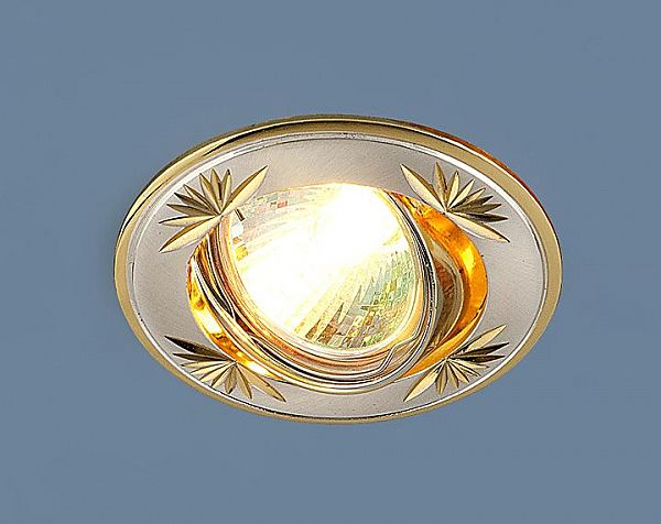 Встраиваемый светильник Elektrostandard 104A 104A MR16 SS/GD сатин серебро/золото