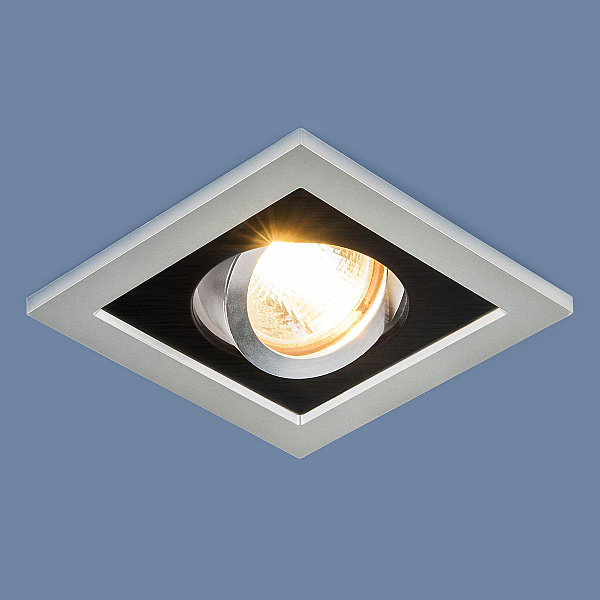 Встраиваемый светильник Elektrostandard 1031 1031/1 MR16 SL/BK серебро/черный