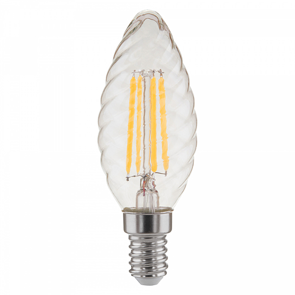 Светодиодная лампа Eurosvet Filament Свеча витая F 7W 3300K E14 прозрачный (BL128) 7W