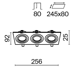 Встраиваемый светильник Maytoni Atom DL024-2-03B