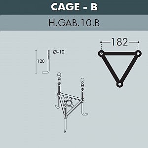 Столб фонарный уличный Fumagalli Saba K22.156.S30.BYF1R