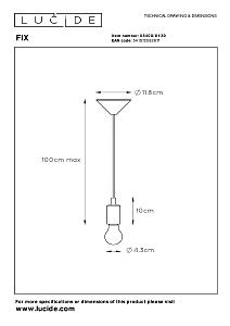 Светильник подвесной Lucide Fix 08408/01/30