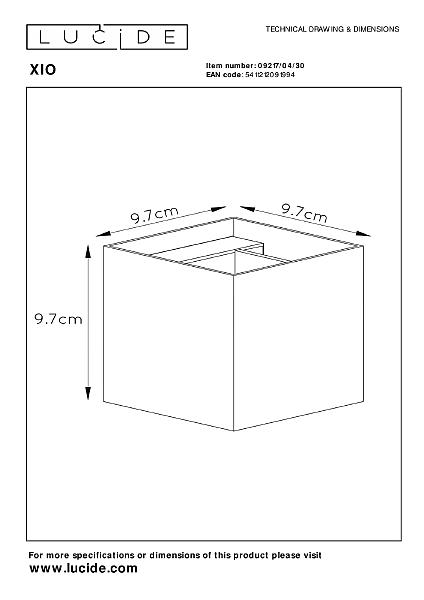 Настенное бра Lucide Xio 09217/04/30