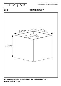 Настенное бра Lucide Xio 09217/04/30