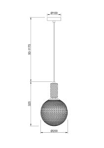 Светильник подвесной Maytoni Milagro P029PL-01B