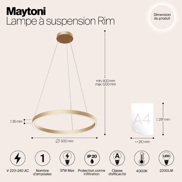 Подвесная люстра Maytoni Rim MOD058PL-L32BS4K