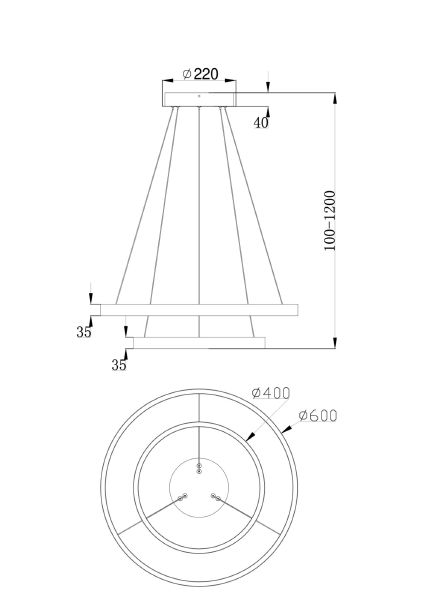 Подвесная люстра Maytoni Rim MOD058PL-L55W4K