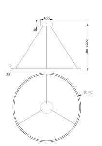 Подвесная люстра Maytoni Rim MOD058PL-L65BS4K