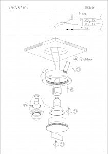 Встраиваемый светильник Denkirs DK2026-YE
