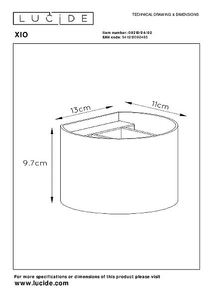 Настенный светильник Lucide Xio 09218/04/02