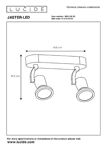 Светильник спот Lucide Jaster-Led 11903/10/30