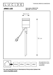 Грунтовый светильник Lucide Arne-Led 14868/05/30