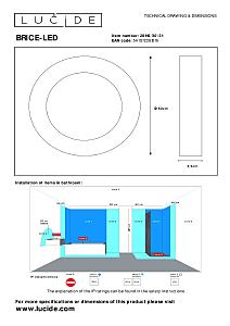 Уличные потолочные Lucide Brice-Led 28116/30/31