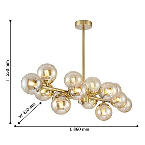 Люстра на штанге Favourite Varietas 2649-14P
