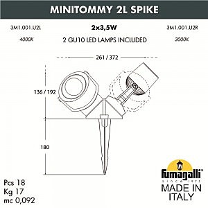 Грунтовый светильник Fumagalli Minitommy 3M1.001.000.AXU2L