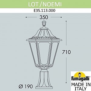 Уличный наземный светильник Fumagalli Noemi E35.113.000.AXH27