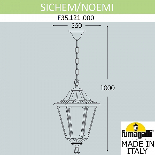 Уличный подвесной светильник Fumagalli Noemi E35.121.000.WYH27