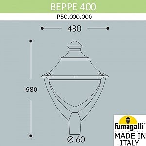 Консольный уличный светильник Fumagalli Beppe P50.000.000.AXH27